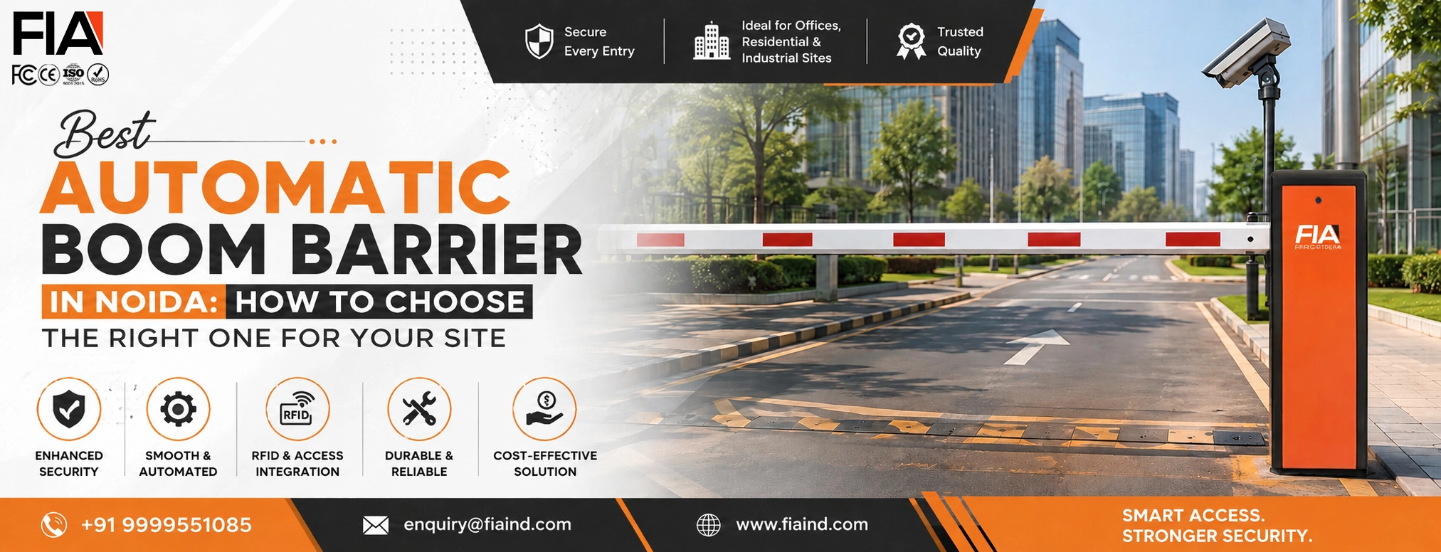 Best automatic boom barrier in Noida for secure vehicle access control