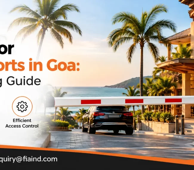 Boom barrier for hotels and resorts in Goa by FIA for secure vehicle entry and access control