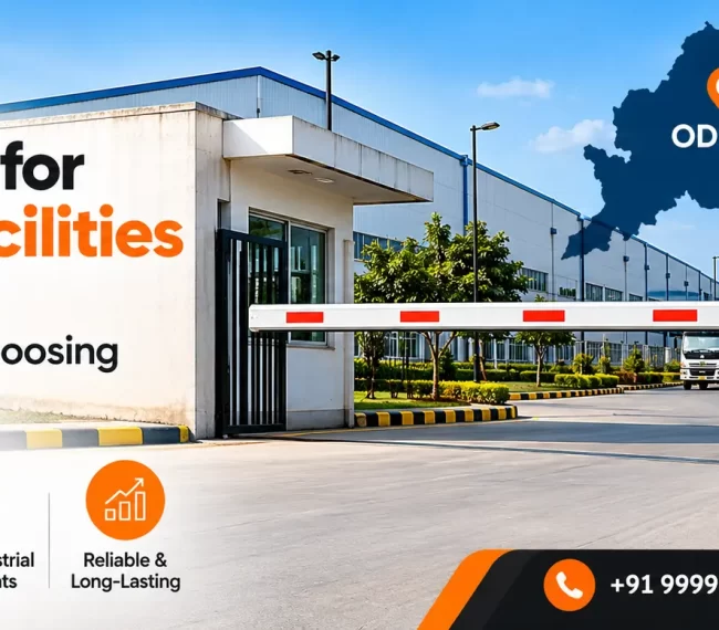 Automatic boom barrier for industrial facilities in Odisha by FIA